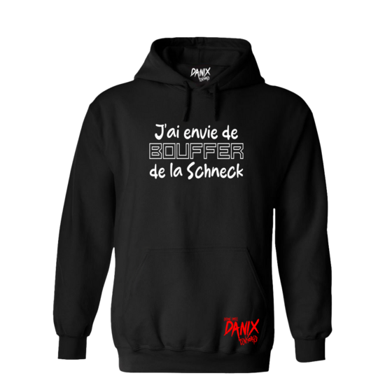 Sweat à capuche J'ai envie de Bouffer de la Schneck